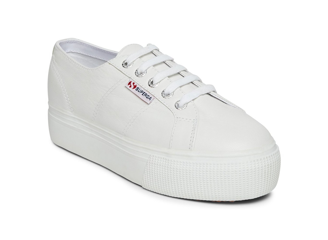 Superga Plataforma Mujer Blancas - 2790 Nappa Cuero - 490172CTW